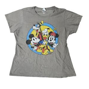 DISNEY DISNEYLAND CLUBHOUSE MICKEY MINNIE DONALD SHIRT XXL TEE TSHIRT GRAY